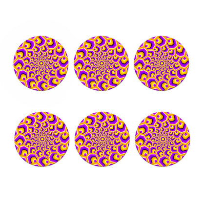 Yellow Hive Moving Optical Illusion Coaster Set