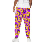 Yellow Hive Moving Optical Illusion Cotton Pants