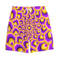 Yellow Hive Moving Optical Illusion Cotton Shorts