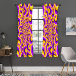 Yellow Hive Moving Optical Illusion Curtain