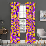 Yellow Hive Moving Optical Illusion Curtain