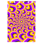 Yellow Hive Moving Optical Illusion Curtain