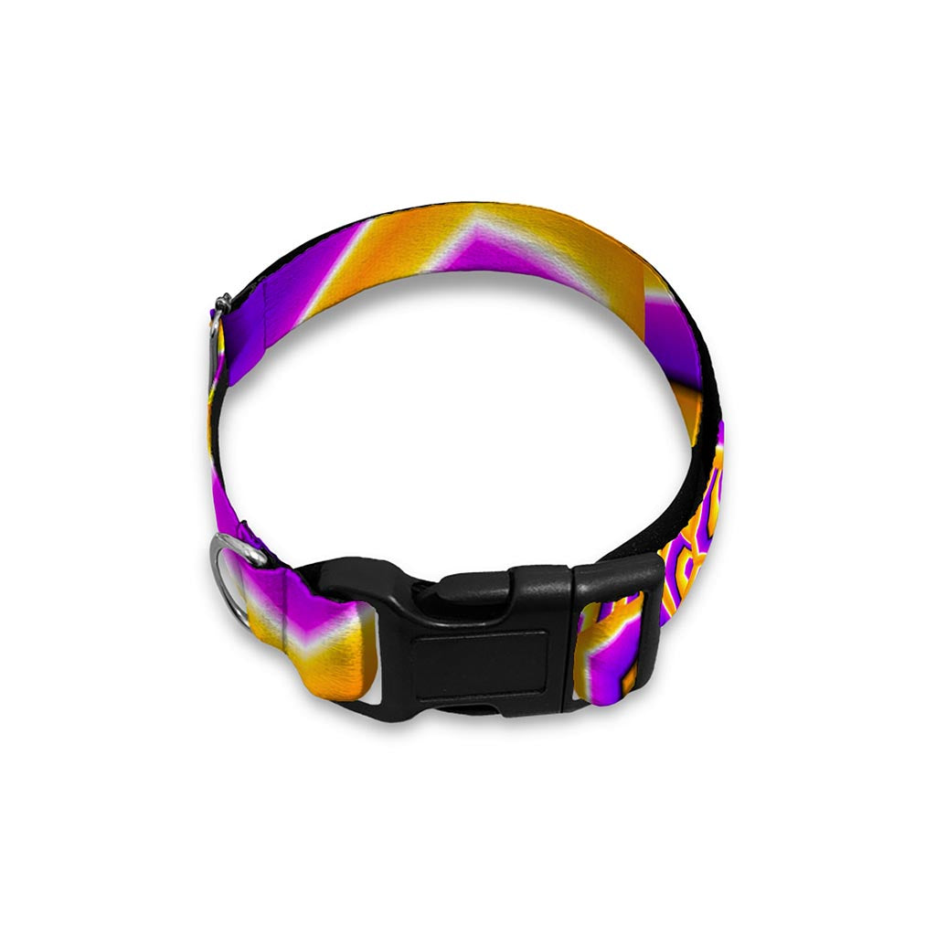 Yellow Hive Moving Optical Illusion Dog Collar