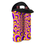 Yellow Hive Moving Optical Illusion Double Neoprene Wine Tote
