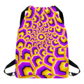 Yellow Hive Moving Optical Illusion Drawstring Backpack