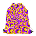 Yellow Hive Moving Optical Illusion Drawstring Bag