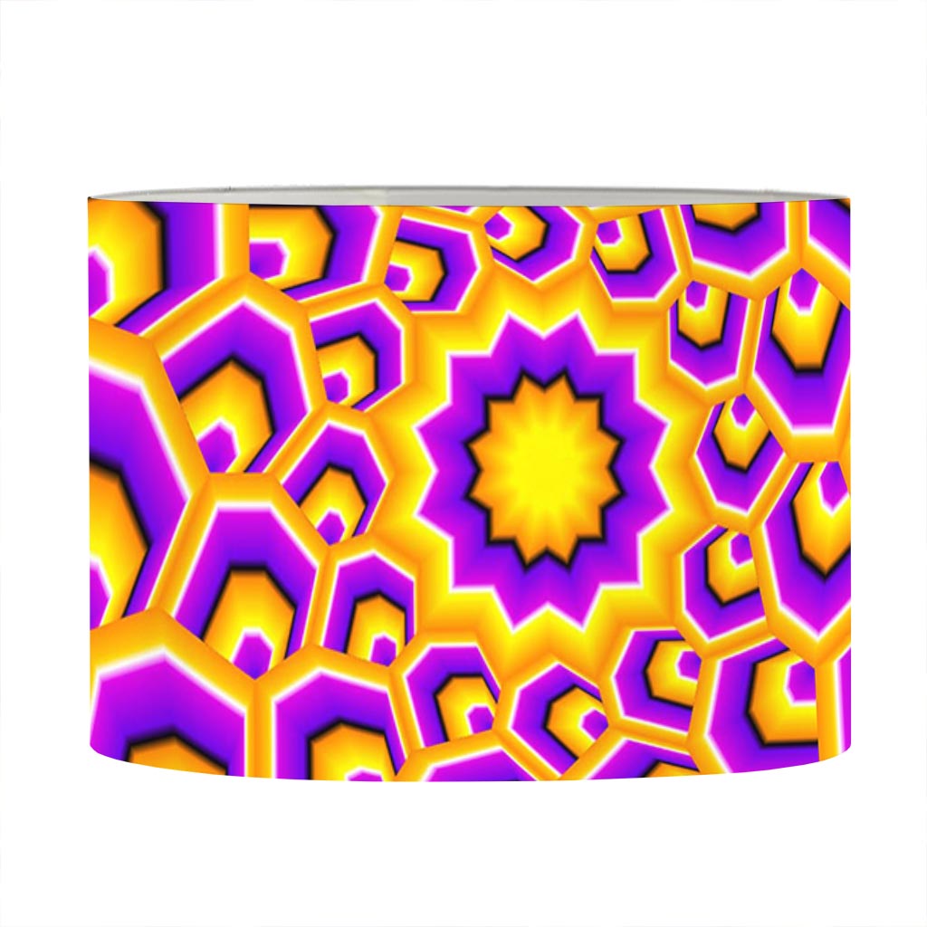 Yellow Hive Moving Optical Illusion Drum Lamp Shade