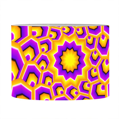 Yellow Hive Moving Optical Illusion Drum Lamp Shade