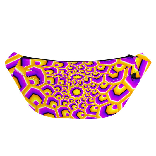 Yellow Hive Moving Optical Illusion Fanny Pack
