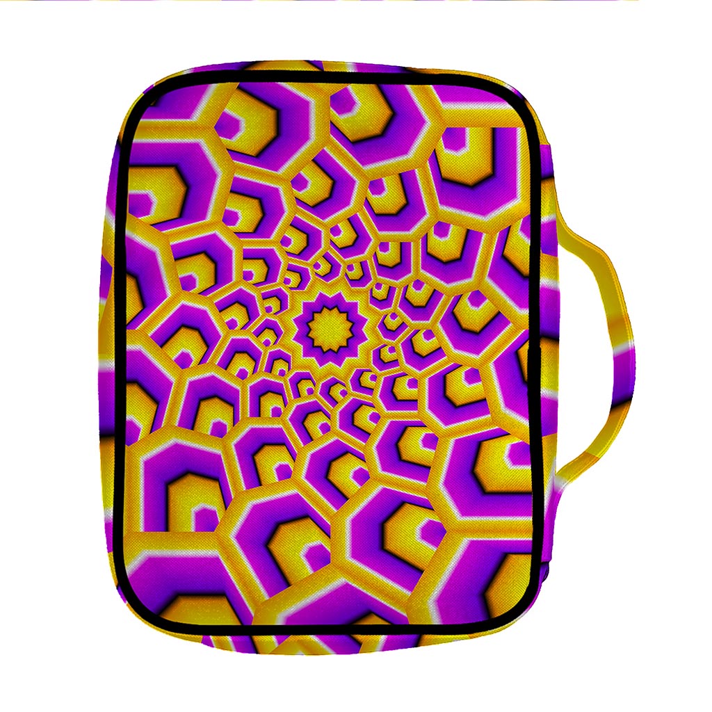 Yellow Hive Moving Optical Illusion Front Pocket Bible Bag