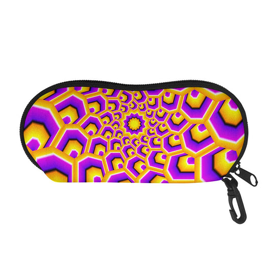 Yellow Hive Moving Optical Illusion Glasses Case