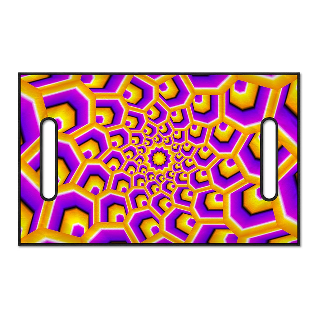 Yellow Hive Moving Optical Illusion Golf Cart Seat Cover
