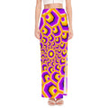 Yellow Hive Moving Optical Illusion High Slit Maxi Skirt