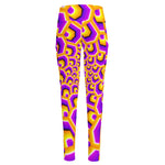 Yellow Hive Moving Optical Illusion High-Waisted Pocket Leggings