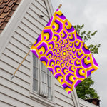 Yellow Hive Moving Optical Illusion House Flag
