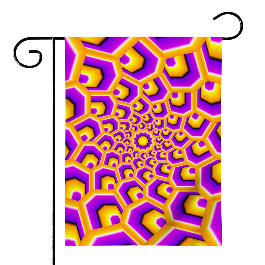 Yellow Hive Moving Optical Illusion House Flag