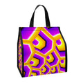 Yellow Hive Moving Optical Illusion Insulated Lunch Tote