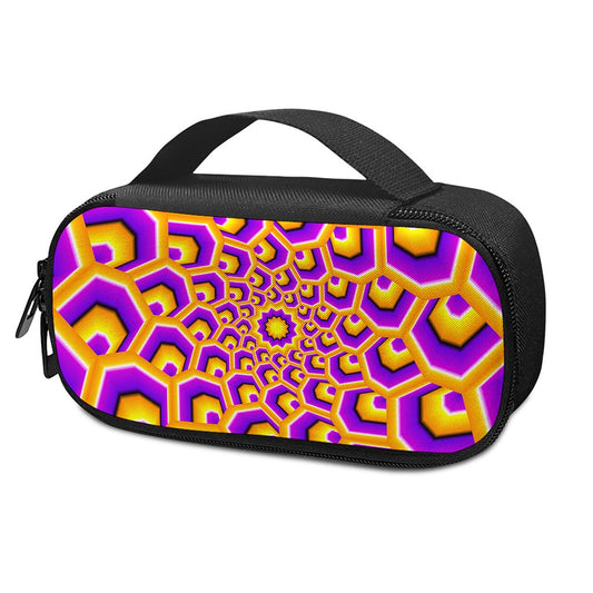 Yellow Hive Moving Optical Illusion Insulin Cooler Travel Case