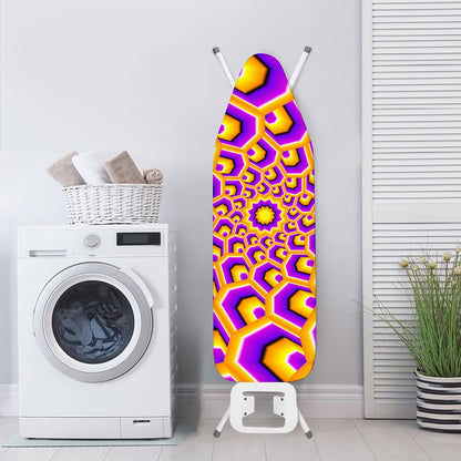 Yellow Hive Moving Optical Illusion Ironing Board Cover