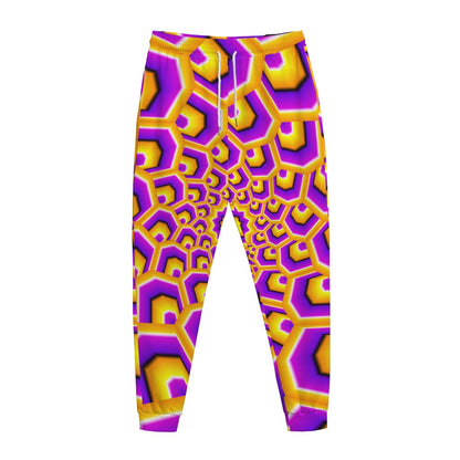 Yellow Hive Moving Optical Illusion Jogger Pants