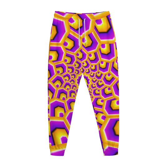 Yellow Hive Moving Optical Illusion Jogger Pants