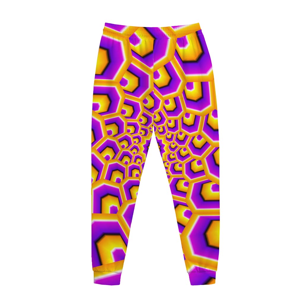 Yellow Hive Moving Optical Illusion Jogger Pants