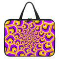 Yellow Hive Moving Optical Illusion Laptop Sleeve With Handle