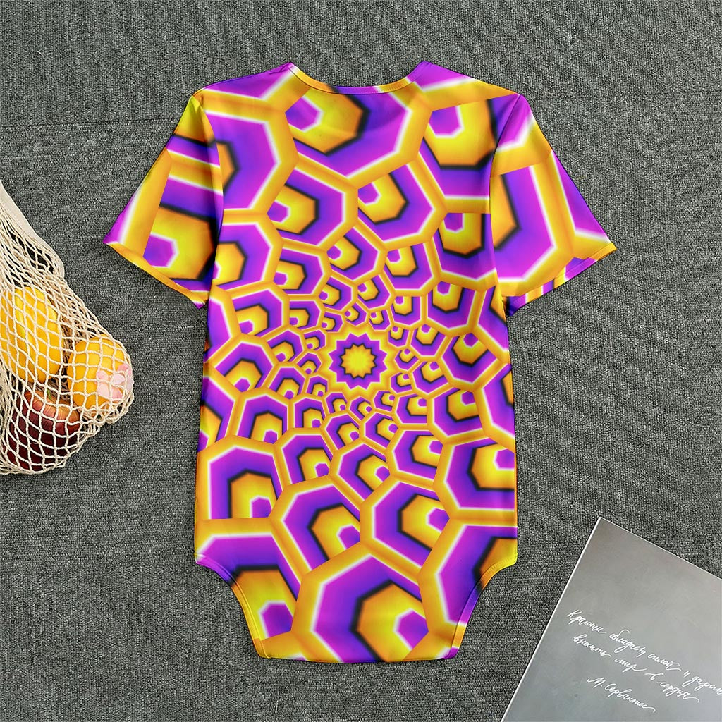 Yellow Hive Moving Optical Illusion Men's Bodysuit