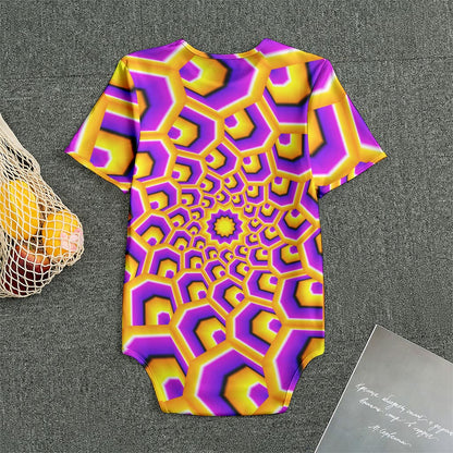 Yellow Hive Moving Optical Illusion Men's Bodysuit