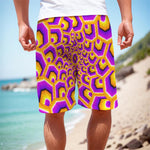 Yellow Hive Moving Optical Illusion Men's Cargo Shorts