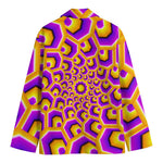 Yellow Hive Moving Optical Illusion Men's Cotton Blazer