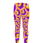 Yellow Hive Moving Optical Illusion Men's leggings