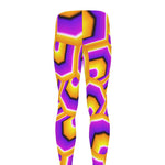 Yellow Hive Moving Optical Illusion Men's leggings