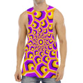 Yellow Hive Moving Optical Illusion Men's Muscle Tank Top