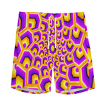 Yellow Hive Moving Optical Illusion Men's Sports Shorts