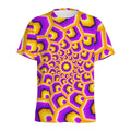 Yellow Hive Moving Optical Illusion Men's Athletic T-Shirt