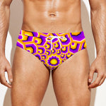 Yellow Hive Moving Optical Illusion Men's Swim Briefs