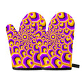 Yellow Hive Moving Optical Illusion Oven Mitts