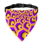Yellow Hive Moving Optical Illusion Over The Collar Dog Bandana