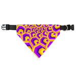 Yellow Hive Moving Optical Illusion Over The Collar Dog Bandana