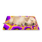 Yellow Hive Moving Optical Illusion Pet Cooling Mat Cover