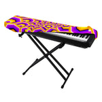 Yellow Hive Moving Optical Illusion Piano Keyboard Cover