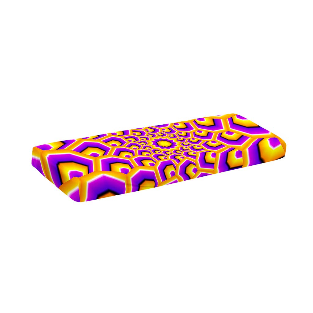 Yellow Hive Moving Optical Illusion Piano Keyboard Cover