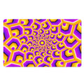 Yellow Hive Moving Optical Illusion Polyester Doormat