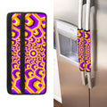Yellow Hive Moving Optical Illusion Refrigerator Handle Covers