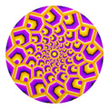 Yellow Hive Moving Optical Illusion Round Blanket
