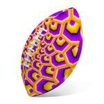 Yellow Hive Moving Optical Illusion Rugby Ball