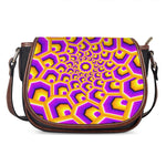 Yellow Hive Moving Optical Illusion Saddle Bag
