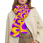 Yellow Hive Moving Optical Illusion Scarf