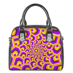 Yellow Hive Moving Optical Illusion Shoulder Handbag